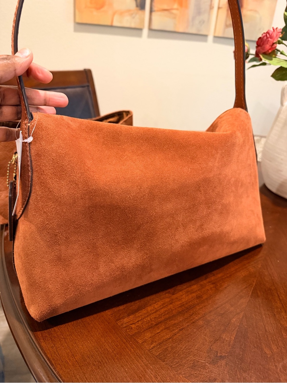 NWT Coach Suede Chelsea 36 in Clay plus bag insert - Picture 5 of 13